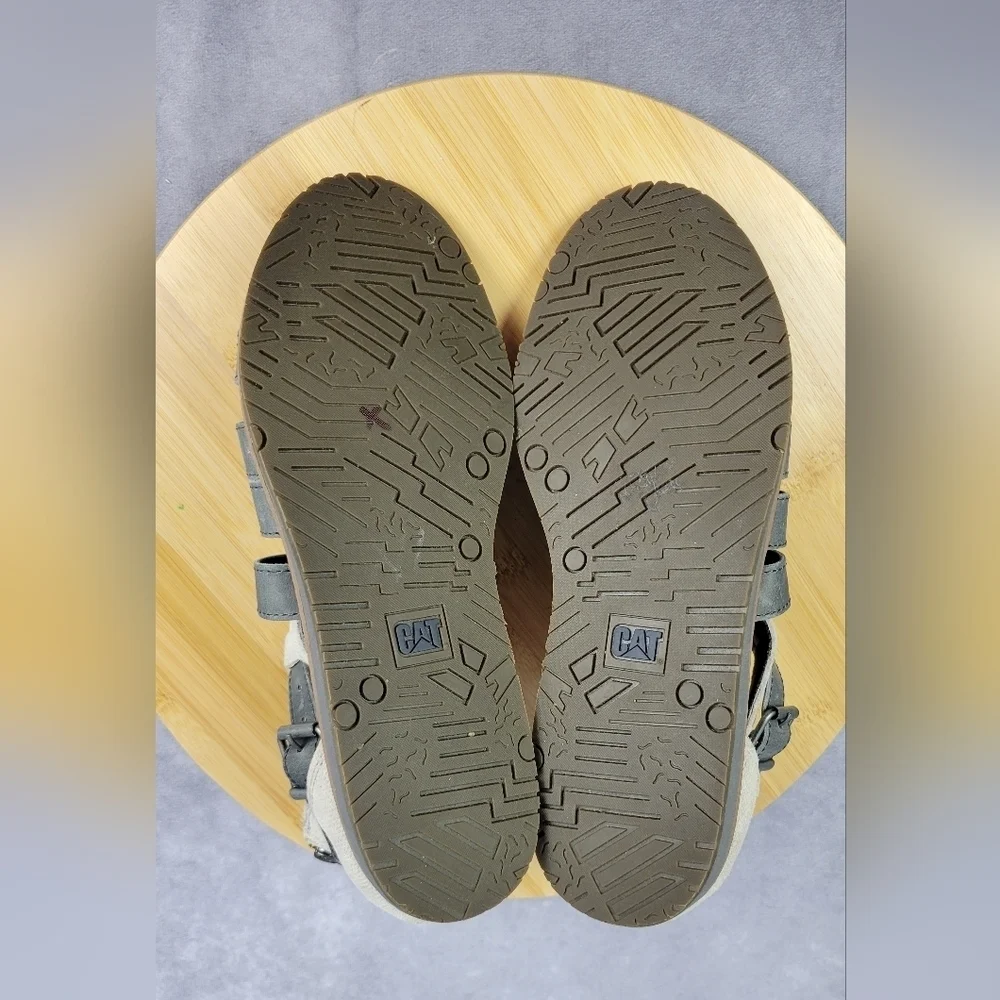 CATERPILLAR CAT Sunswept Gladiator Sandals Women's SIZE 7.5W Grey‎ Shoes Leather